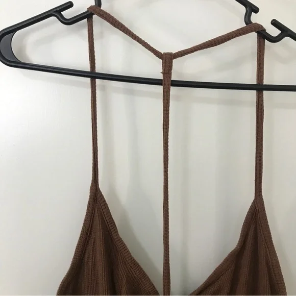 3/$15 Prettylittlething brown thermal spaghetti strap maxi dress  20 - Picture 5 of 11